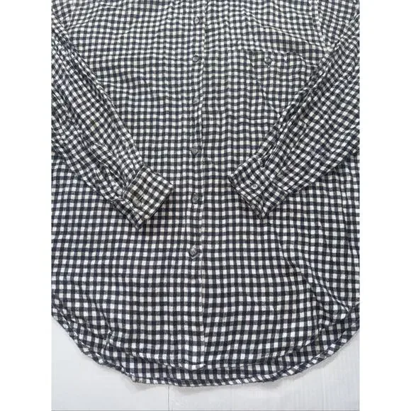 Vintage Punch Tartan Plaid Shirt Size M Black/White Left Breast Pocket - Picture 6 of 10